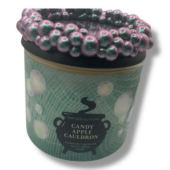 Bath & Body Works Candy Apple Cauldron 3 Wick Candle Decorative Limited Ed BBW - Picture 4 of 12